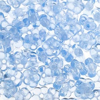 50, 5mm Transparent Light Sapphire Glass Forget Me Not Flower Beads