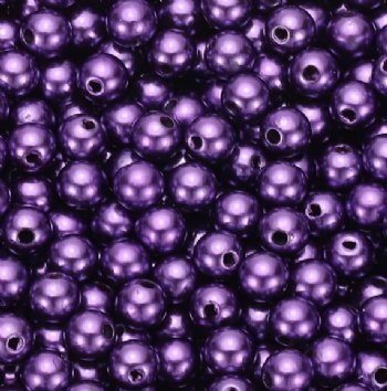 100 6mm Purple Pearl Acrylic Beads