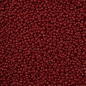10 Grams 11/0 Charlotte Seed Beads - Opaque Medium Dark Red