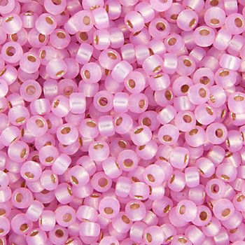 SB11-0643 22g of Silver Lined Dyed Pink Alabaster 11/0 Miyuki Seed Beads