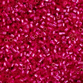 CY-1216 25 Grams of 11/0 Silver Lined Fuchsia Cylin Seed Beads
