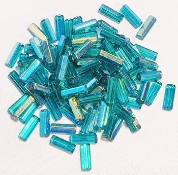 100 10x4mm Transparent Blue Zircon AB Atlas Beads