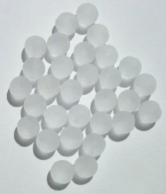 25 10mm Transparent Matte Crystal Round Beads
