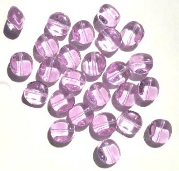 25 12mm Four-Sided Flat Round Alexandrite Glass Beads