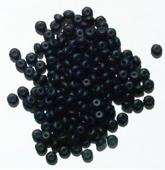 200 2x4mm Matte Black Rondelle Beads