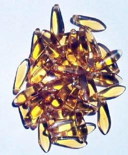 50 5x16mm Transparent Topaz Dagger Beads