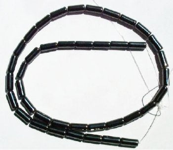 16 inch strand of 10x4mm Hematite Tube Beads