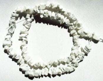16 inch strand of White Howlite Chips