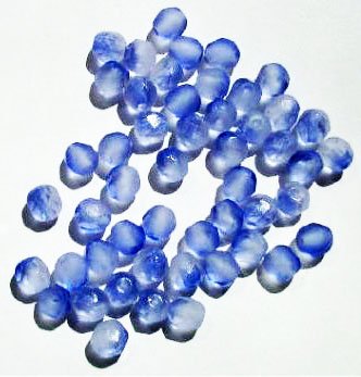 50 6mm Faceted Two Tone Fire & Ice Purple & Crystal Beads