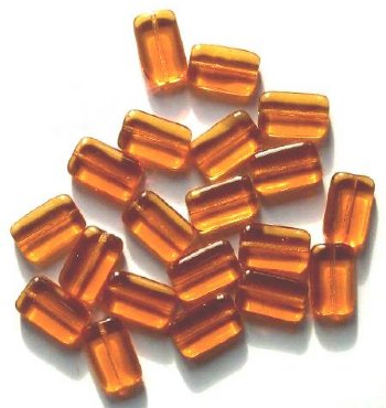 20 18mm Topaz Chiclet Glass Beads