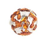 1 12mm Round with Topaz Molten Drizzle Lampwork