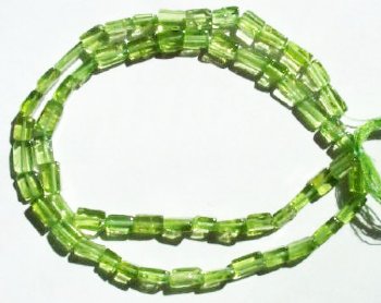 16 inch strand of 7x4mm Brick Peridot