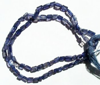 16 inch strand of 6x4mm Brick Iolite