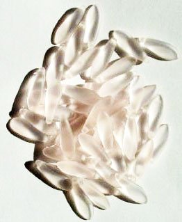 50 5x16mm Matte Transparent Rose Dagger Beads
