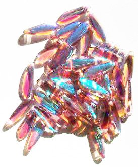 50 5x16mm Transparent Light Amethyst AB Dagger Beads