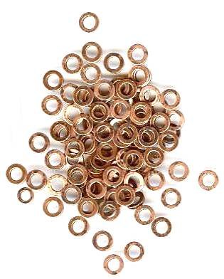 100 1x5mm Antique Copper Metal Washer Beads