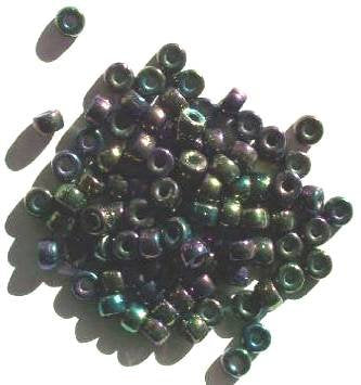 100 4x6mm Crow Beads Purple AB