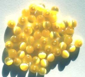 50 4mm Round Yellow Fiber Optic
