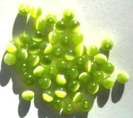 50 4mm Round Lime Fiber Optic