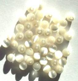 50 4mm Round Cream Fiber Optic