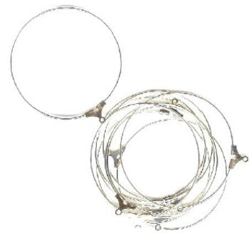 5 Pairs of 40mm Silver Finish Hoops