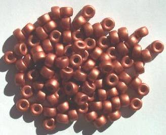100 4x6mm Crow Beads Dark Copper