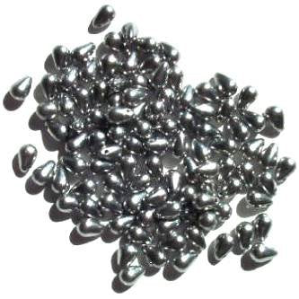 100 4mm Silver Drops