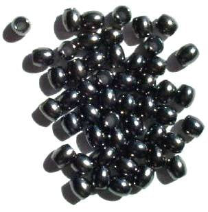 50 5x4mm Gunmetal Oval Metal Beads