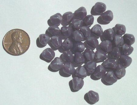 40 9mm Bumpy Satin Purple Nuggets