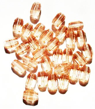 30 10x7mm Rosaline Faceted Oval Beads