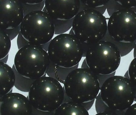10 12mm Dark Green Swarovski Pearls