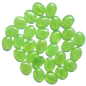 30 12x9mm Flat Oval Olive Marble