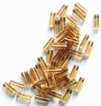 50 5x15mm Transparent Smoke Topaz Glass Rectangle Beads