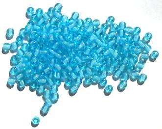 100 4mm Transparent Aqua Round Glass Beads