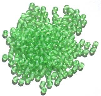 100 4mm Transparent Peridot Round Czech Glass Beads