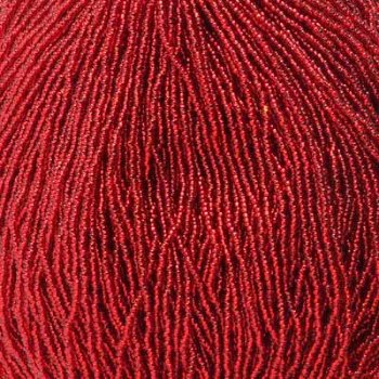1 Hank of 11/0 Silver Lined Medium Red