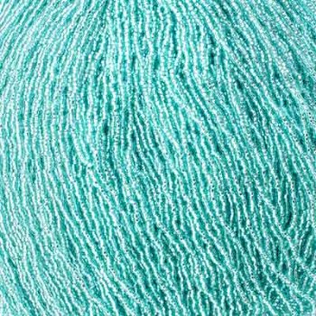 1 Hank of 11/0 Silver Lined Light Teal Seed Beads