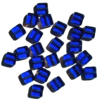 25 6x6x3mm Sapphire with Bronze Edge Windows