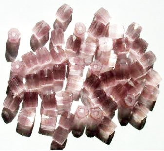 50 6x6mm Ornelia Cut Satin Light Amethyst Beads