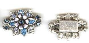 1 24x17mm Large Blue Flower Slider