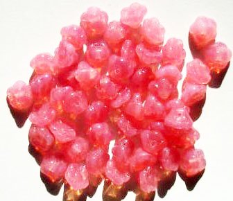 50 8mm Milky Pink Opal Button Flower Beads