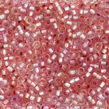 50 grams of 10/0 Light Pink Silver Lined Mix Seed Beads