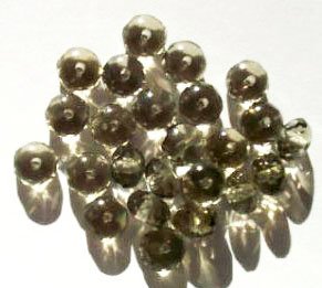 25 5x7mm Faceted Black Diamond Donuts