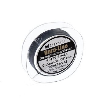 20m of .15mm Grey Miyuki Duraline Beading Thread