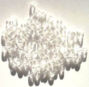 100 4mm Transparent Crystal Cube Beads
