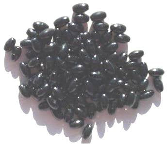 100 9x6mm Acrylic Black Ovals