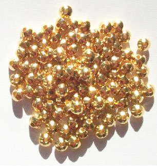 100 3x5mm Gold Plated UFO Metal Spacer Beads