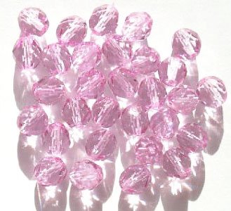 25 8mm Faceted Violet Firepolish Beads