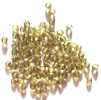 100 4mm Faceted Khaki