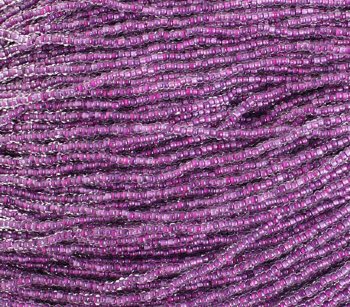 1 Hank of 11/0 Colorlined Mauve Seed Beads